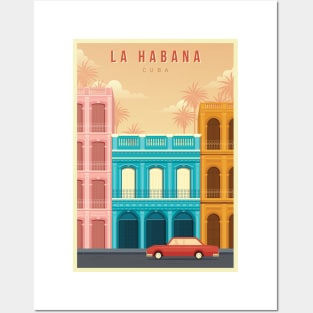 La Habana, Cuba - Vintage Travel Poster Posters and Art